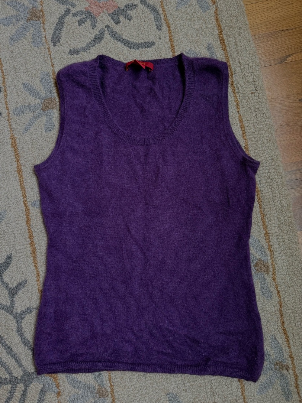 Purple cashmere Sleeveless Knit Top - Classic Women's Tank